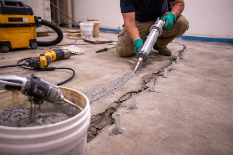 Cracked Basement Floor Repair in Lake Hopatcong, NJ