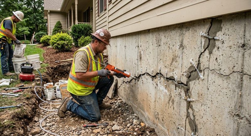 Cracked Foundation Repair in Flanders, NJ
