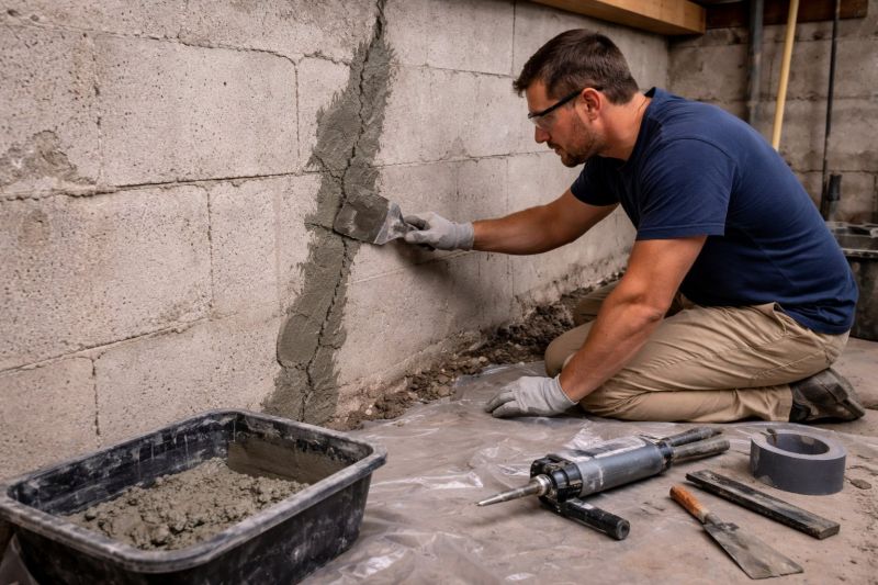 Foundation Crack Repair in Lake Hopatcong, NJ
