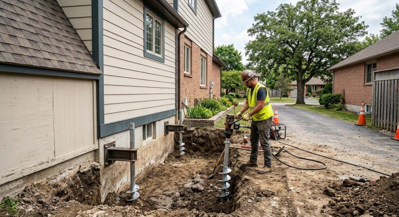 Helical Piers Installation in Lake Hopatcong, NJ