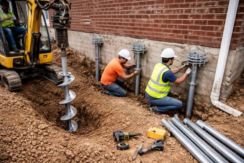 Helical Piers Installation in Lake Hopatcong, NJ