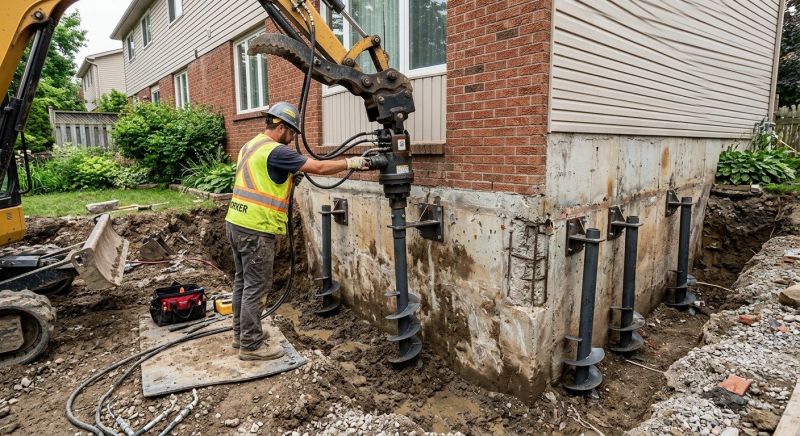 Helical Pile Installation in Lake Hopatcong, NJ