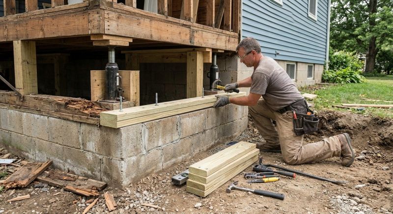 Sinking Foundation Repair in Randolph, NJ